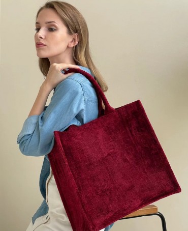 Шелковый тоут Grand (L) RUBY AMORUS! (Красный бархат) RUBY.AMORUS/L